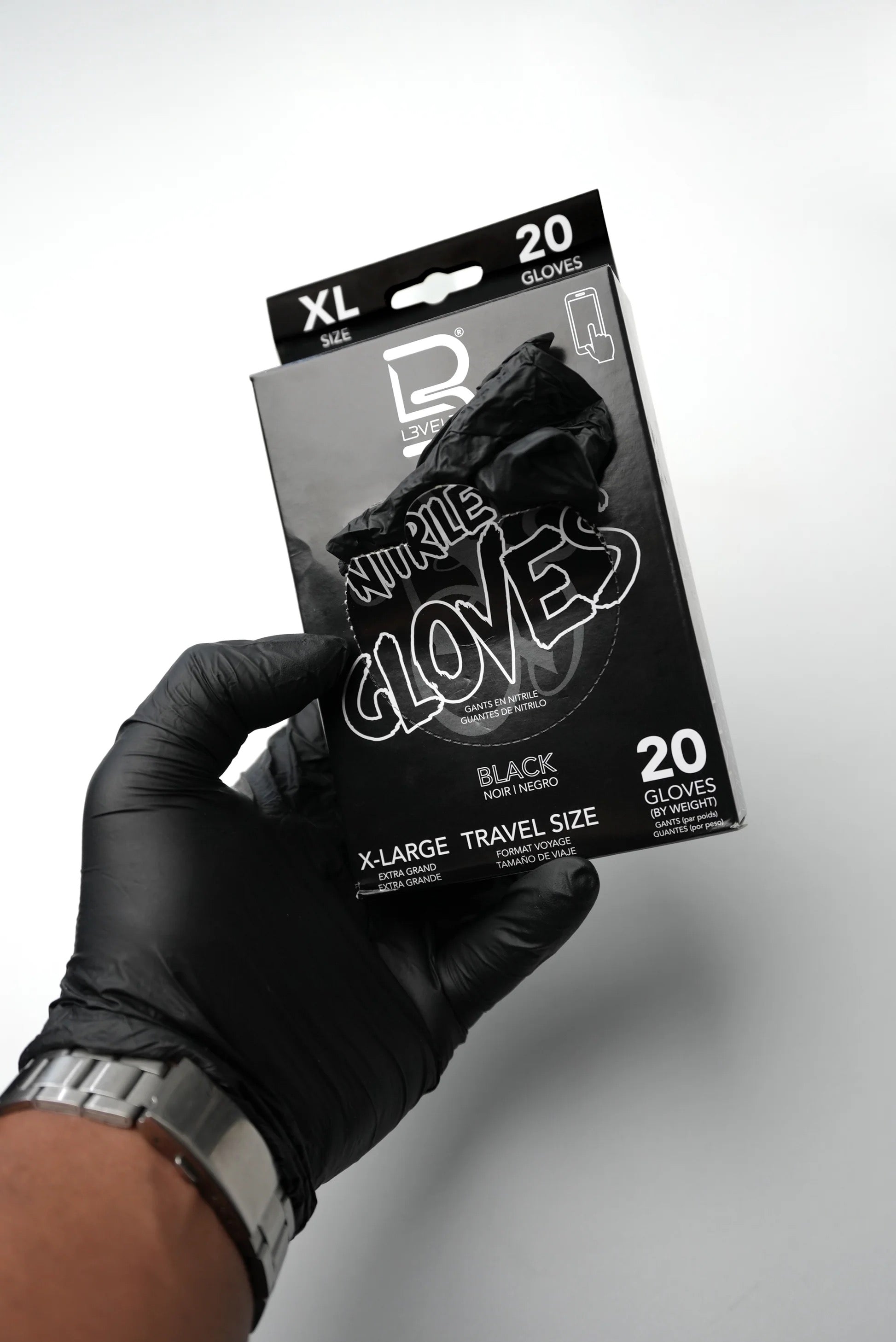 Level 3 Professional Nitrile Gloves Travel Size 20 Count
