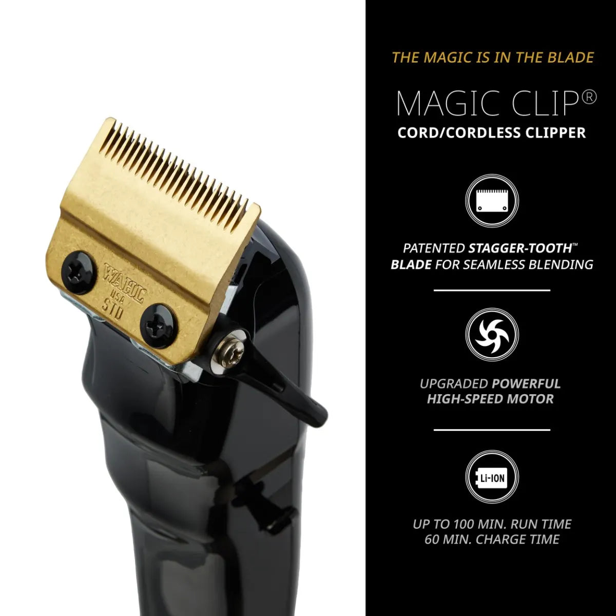 Wahl 5 Star Cordless Magic Clip Black