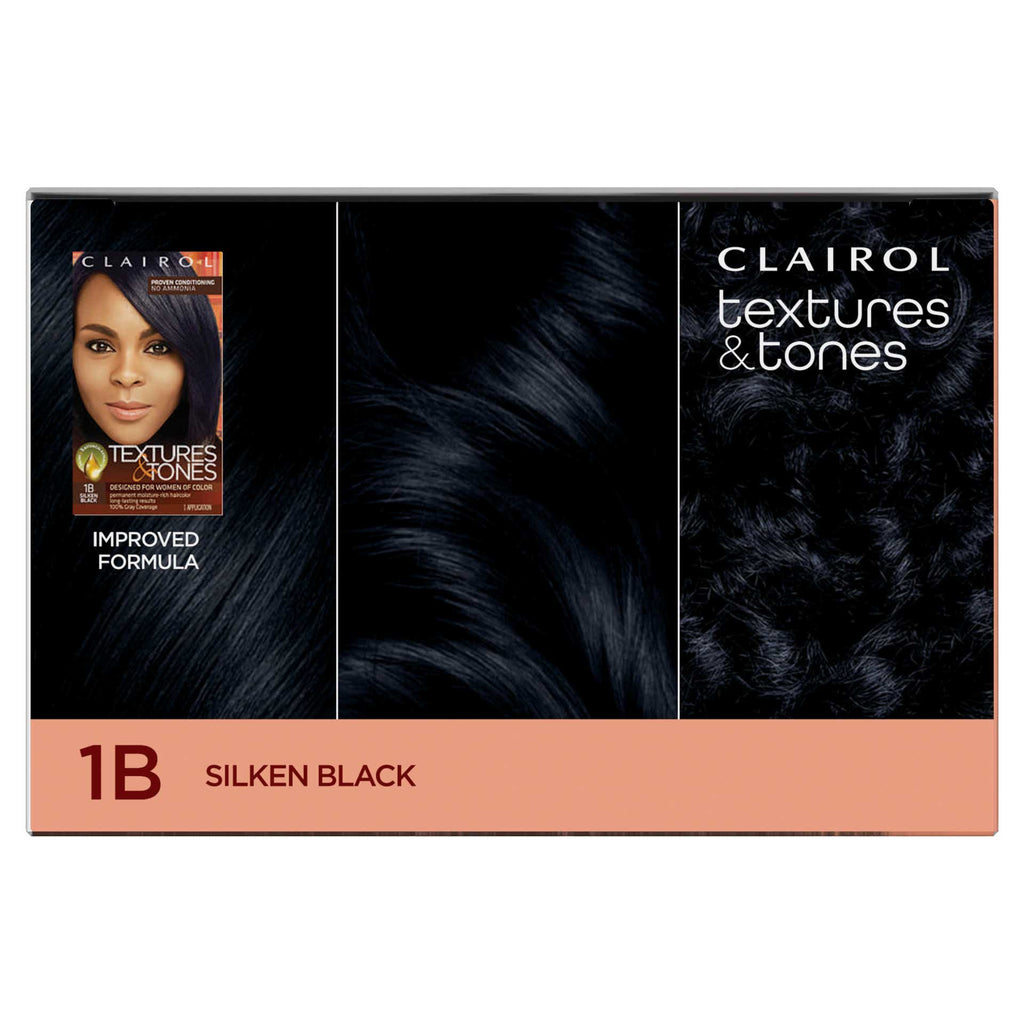 Clairol Textures & Tones 1B Silken Black