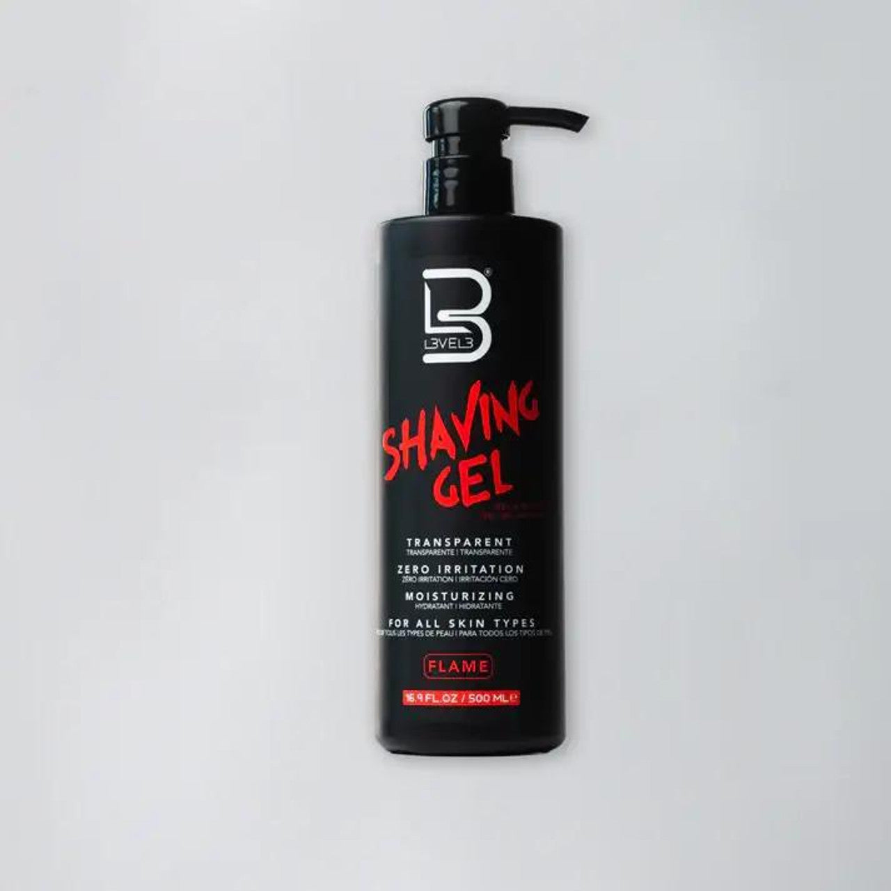 Level 3 Transparent Shaving Gel Flame 500ml