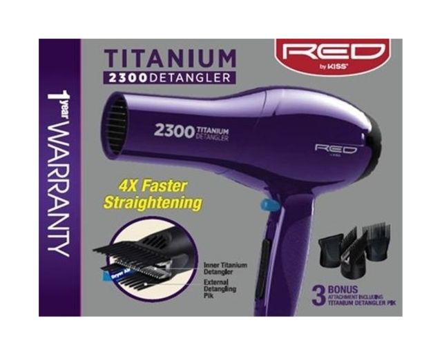 RED 2300 Titanium Detangle Blow Dryer - Purple