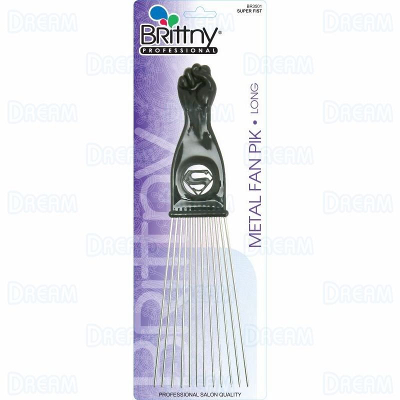Brittny Comb Fist Metal Pik Fan Long