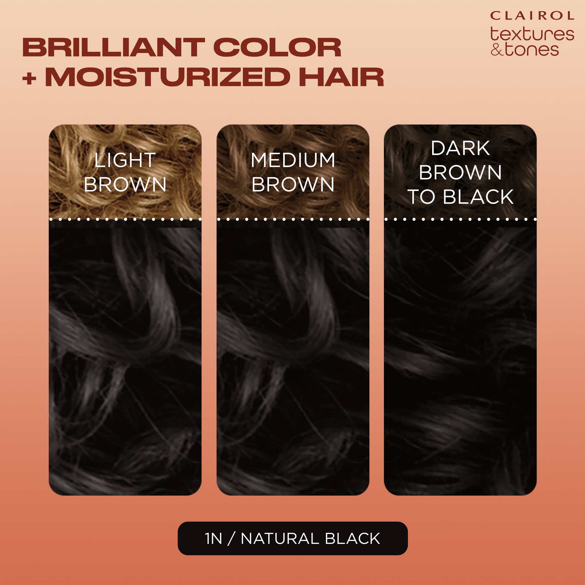 Clairol Textures & Tones 1N Natural Black