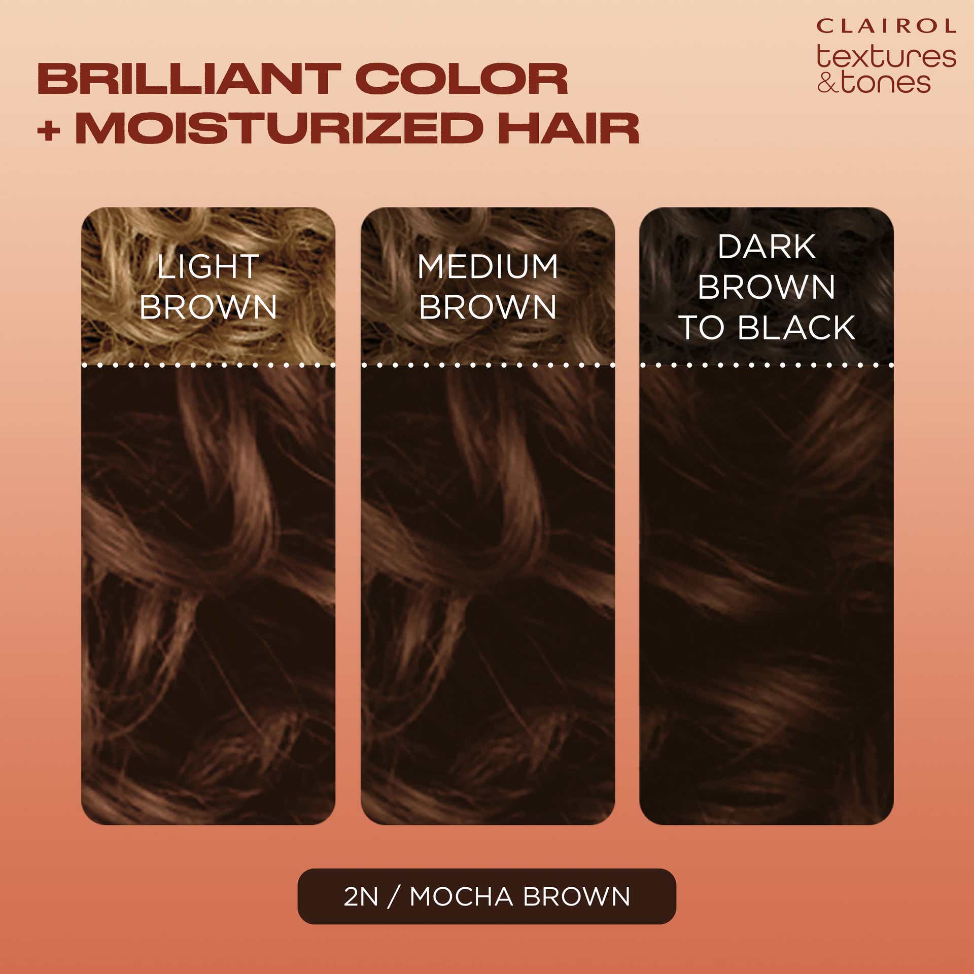 Clairol Textures & Tones 2N Mocha Brown