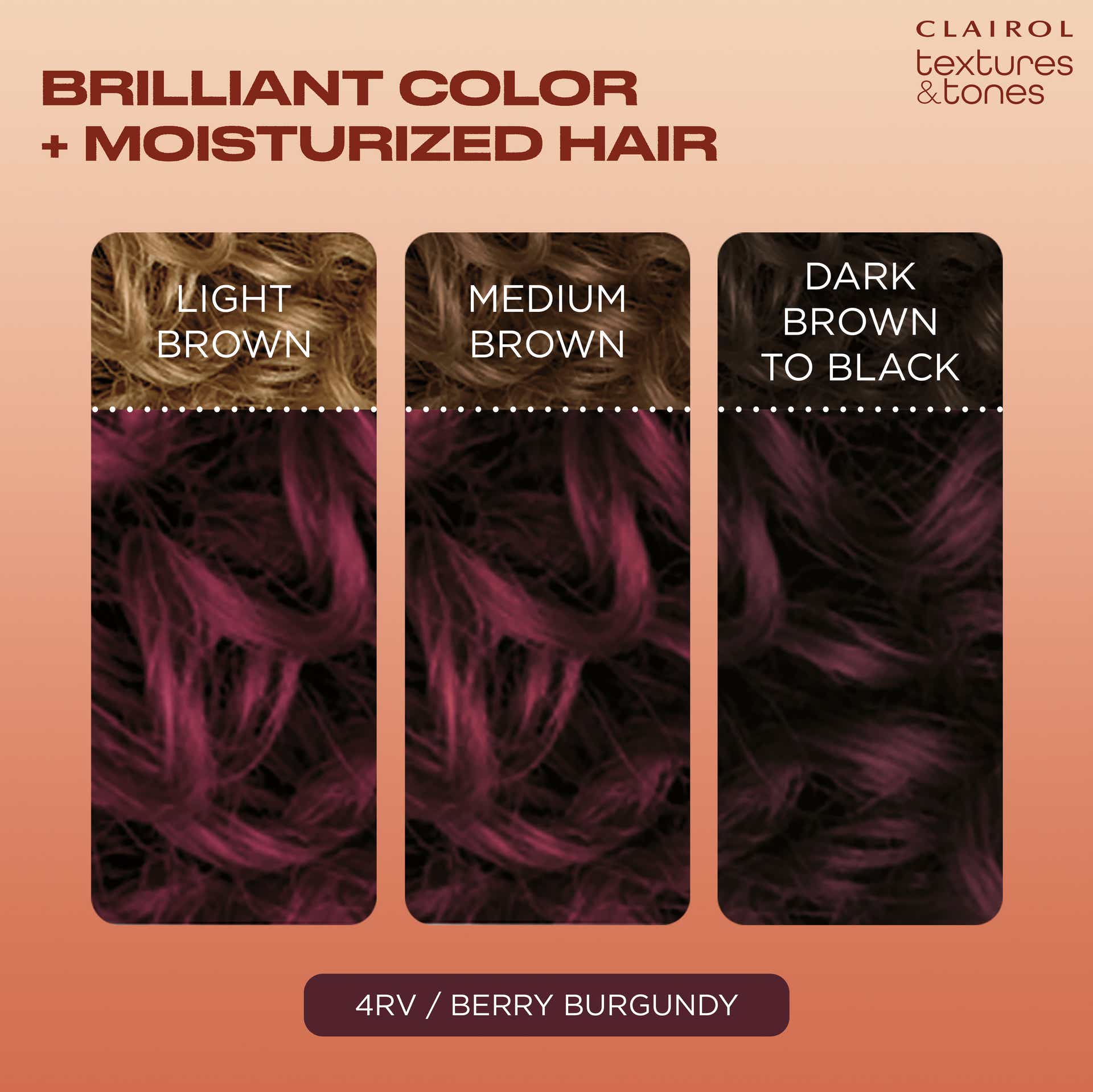 Clairol Textures & Tones 4RV Berry Burgundy