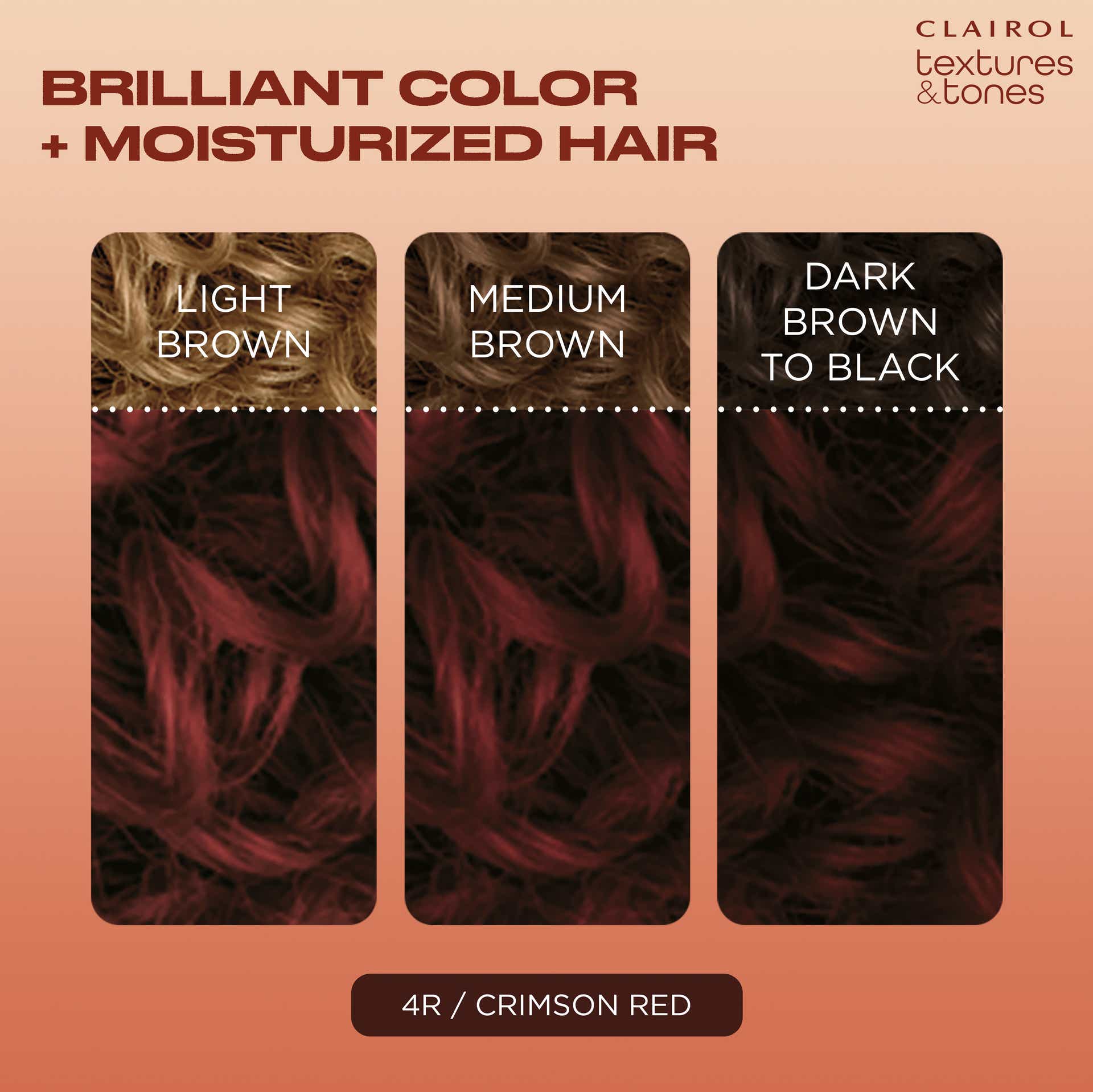 Clairol Textures & Tones 4R Crimson Red