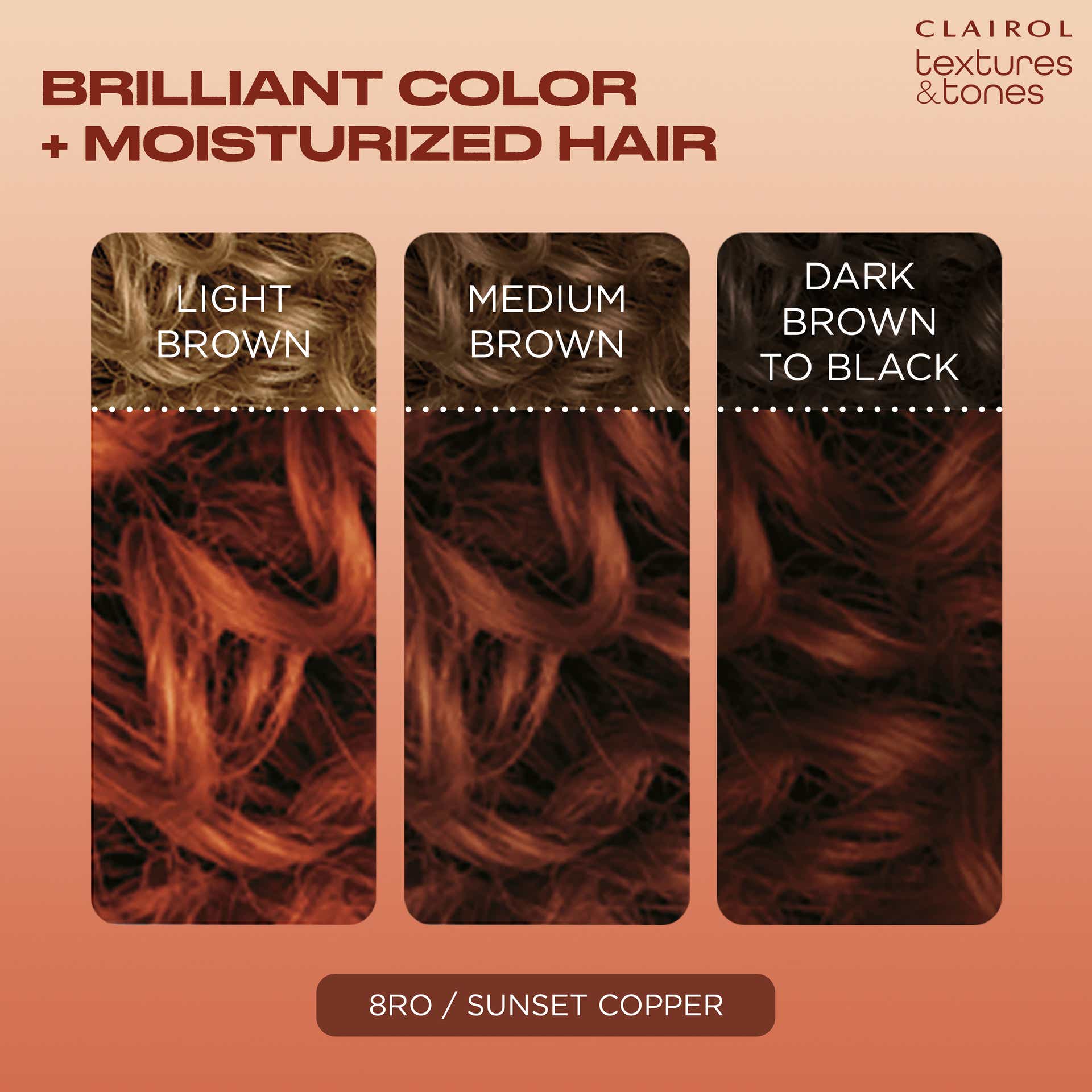 Clairol Textures & Tones 8RO Sunset Copper