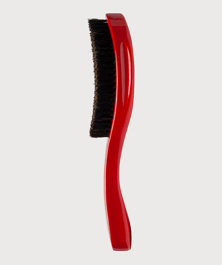 Diane Curved Wave Brush 100% Boar Medium Red