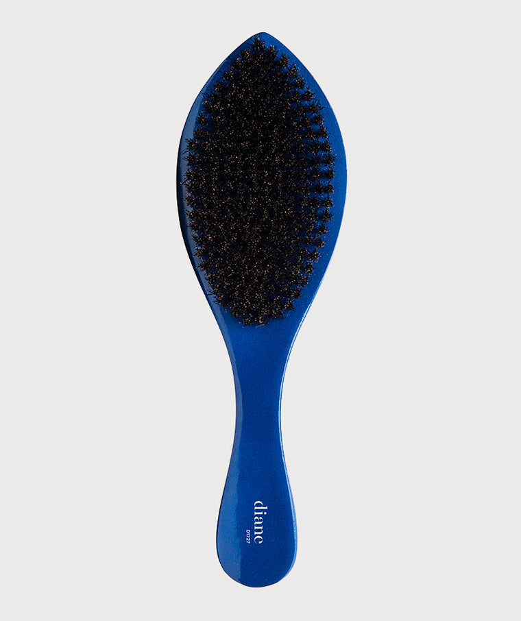 Diane Curved Wave Brush 100% Boar Medium - Blue