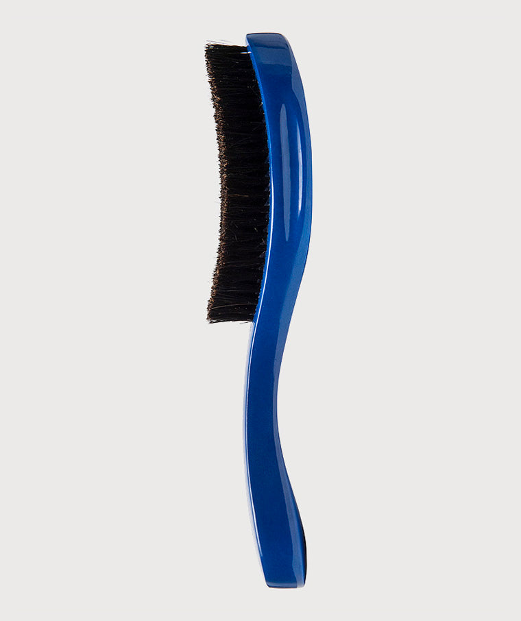 Diane Curved Wave Brush 100% Boar Medium - Blue