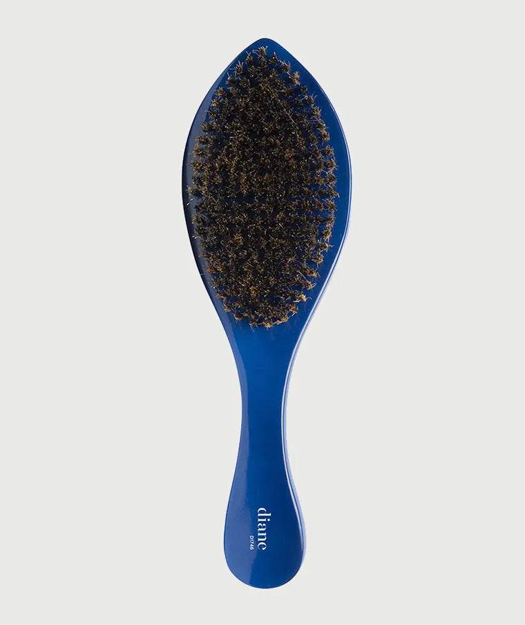 Diane Curved Wave Brush Reinforced Boar Hard - Blue