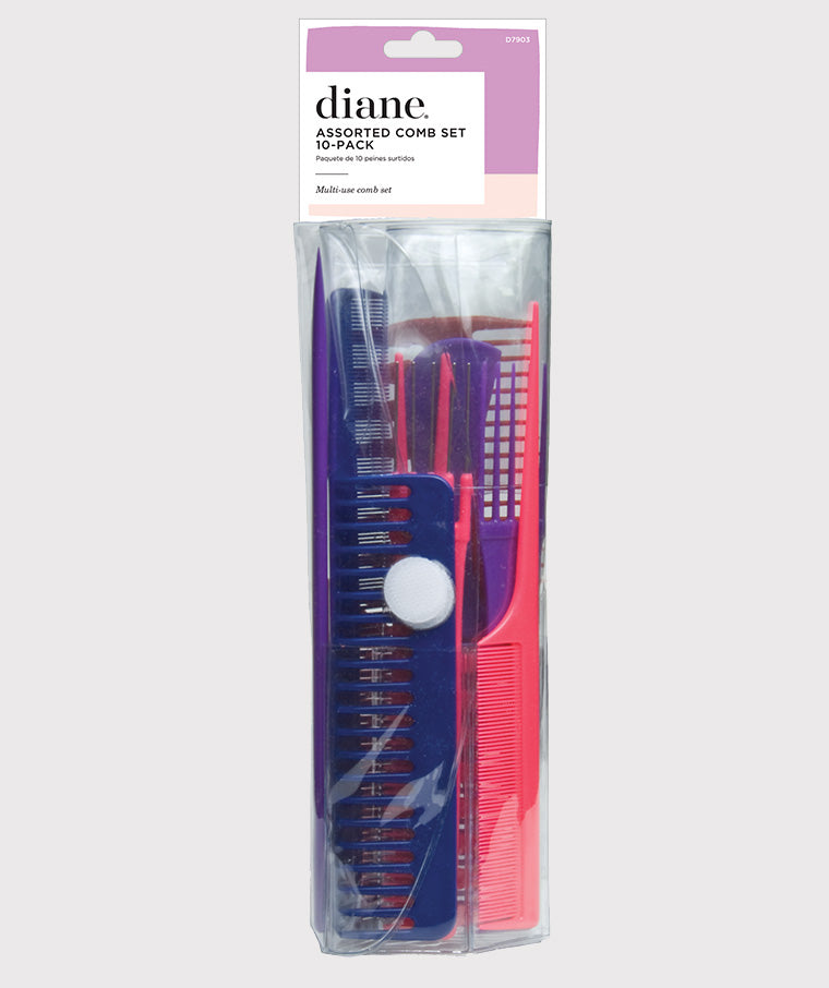Diane Assorted Comb Set 10 Pack - Assorted