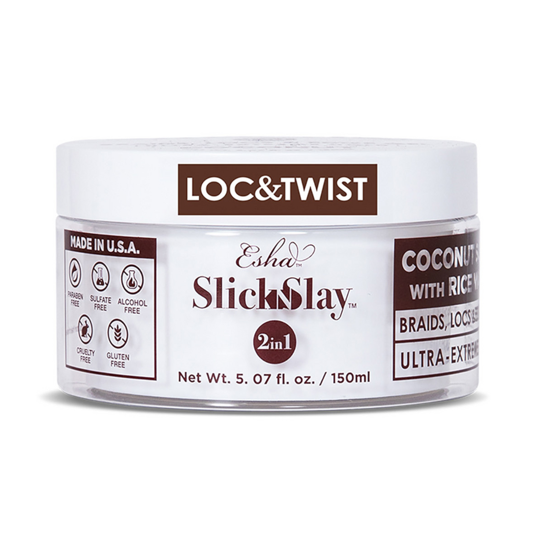 Esha Slick N Slay Loc & Twist Gel Coconut 150 ml