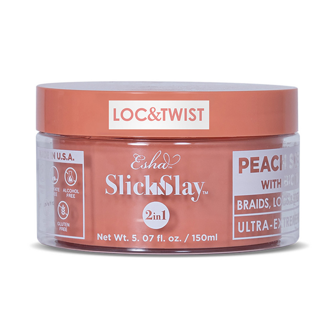 Esha Slick N Slay Loc & Twist Gel Peach 150 ml