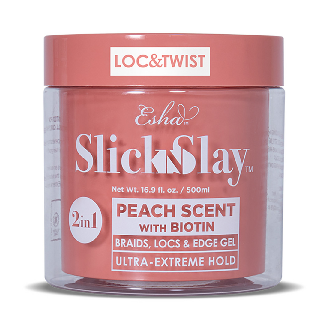 Esha Slick N Slay Loc & Twist Gel Peach 500 ml