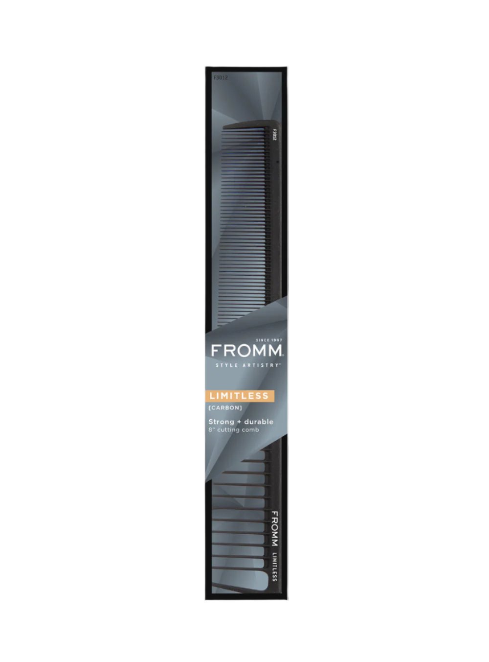 FROMM Limitless Carbon Cutting Comb Black - 8" F3012