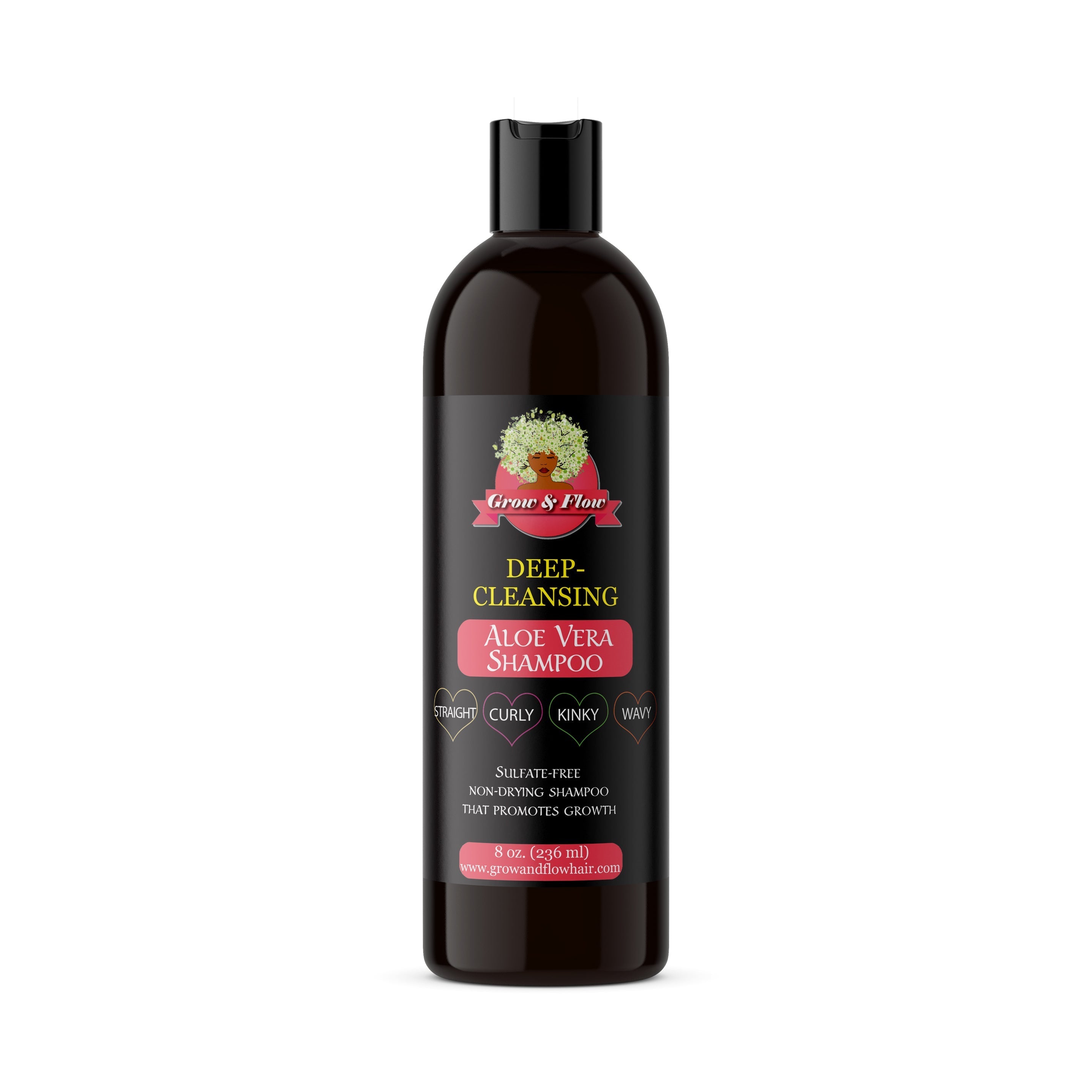 Grow & Flow Deep Cleansing Aloe Vera Shampoo 8oz