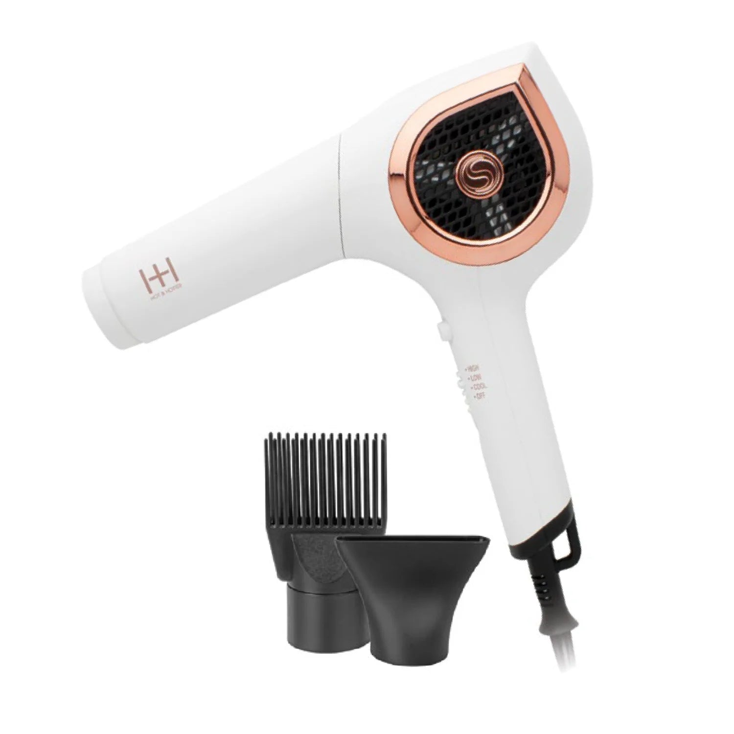 H&H Ceramic Ionic Turbo 3000 Hair Dryer White