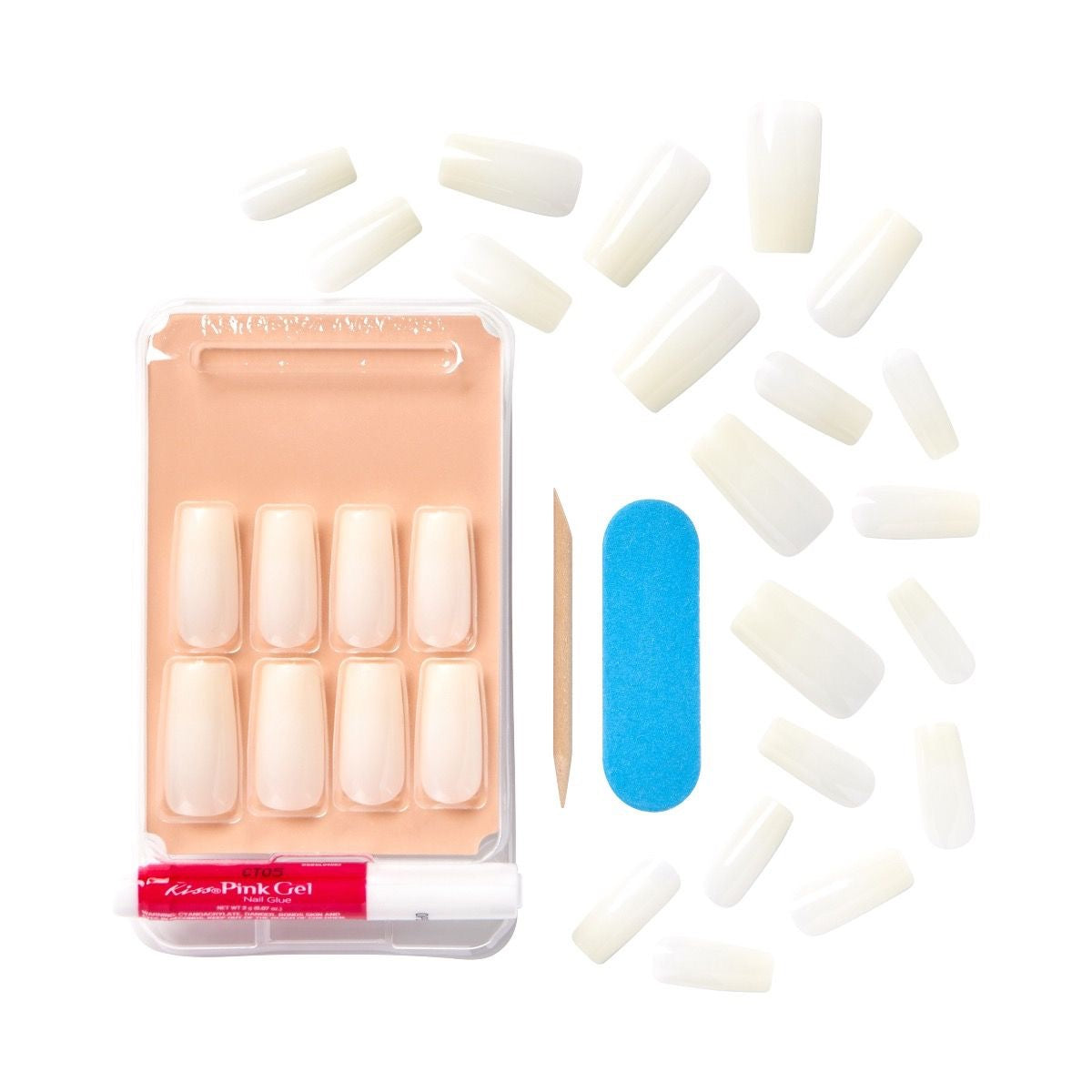 Kiss Salon Acrylic Natural Nails Bareskinned