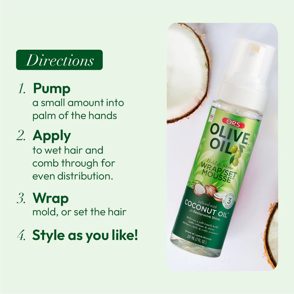 ORS Hold and Shine Wrap Set Mousse 7 oz