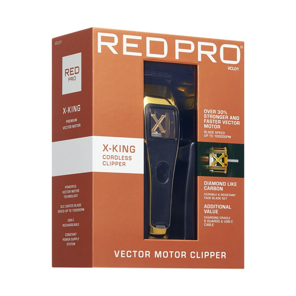 RED Pro X-King Vector Cordless Clipper - Gold