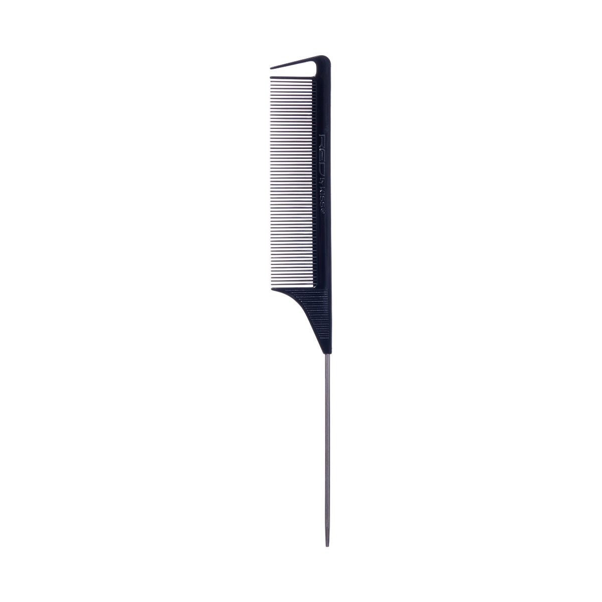 Red Parting Pin Tail Comb Black