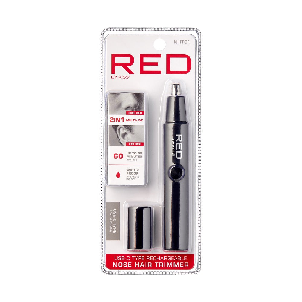 RED Cordless Nose Hair Trimmer