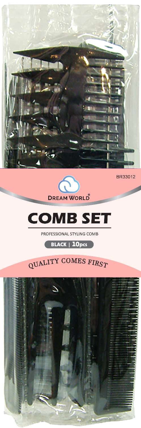 DREAM 10 PCS Comb Set Black