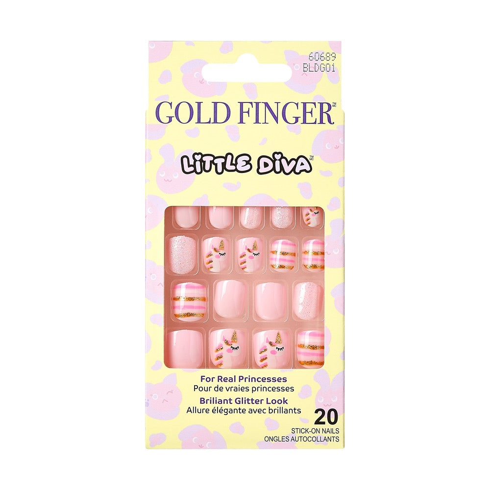 Gold Finger Little Diva Nails- Crystal Persuasion