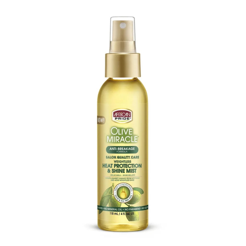 African Pride Olive Heat Protectant & Shine Mist 4oz