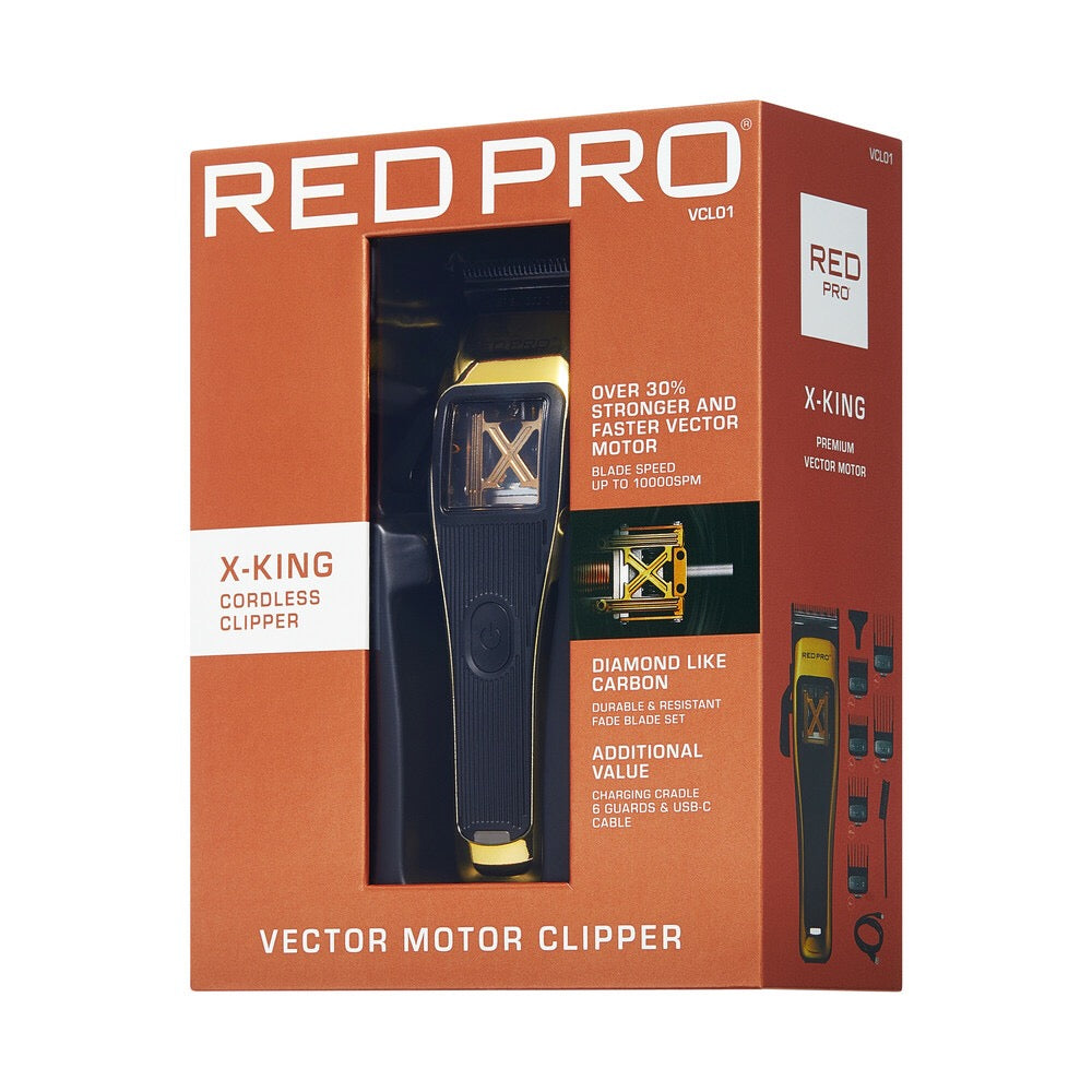 RED Pro X-King Vector Cordless Clipper - Gold