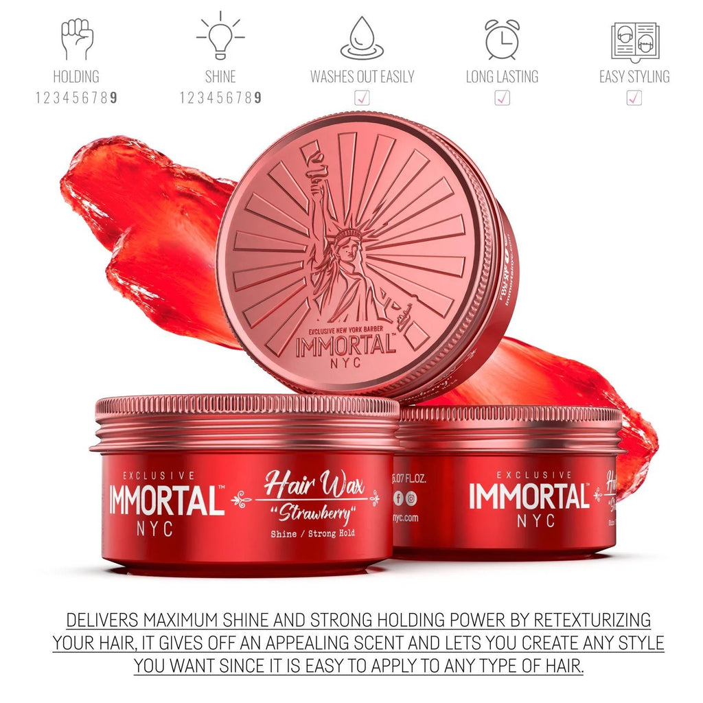Immortal Hair Wax ''Strawberry'' 5.07 oz