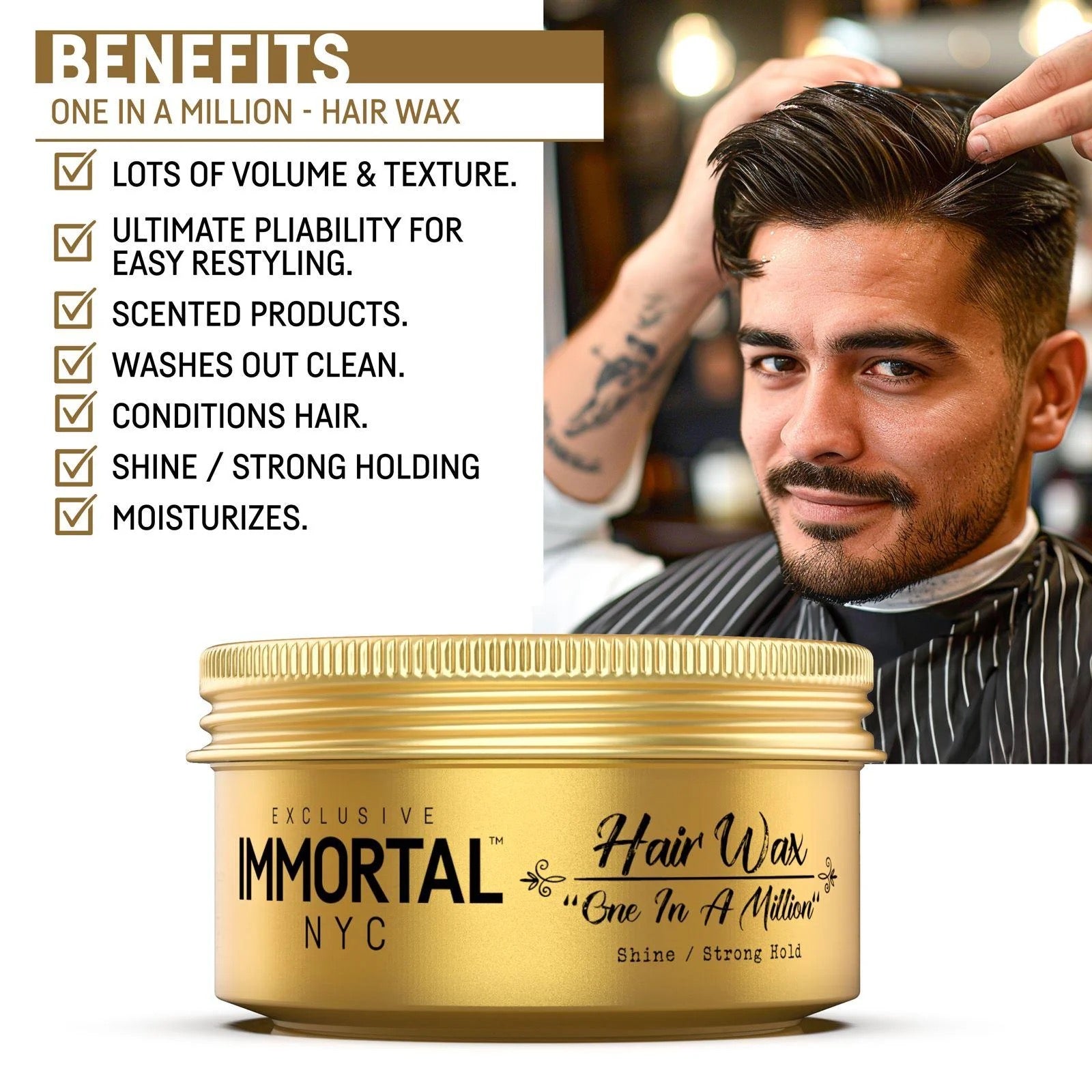 Immortal Hair Wax ''One in a Million'' 5.07 oz