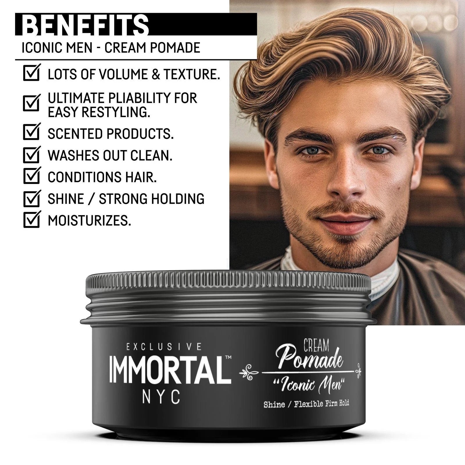 Immortal Cream Pomade "Iconic Man" 5.07 oz
