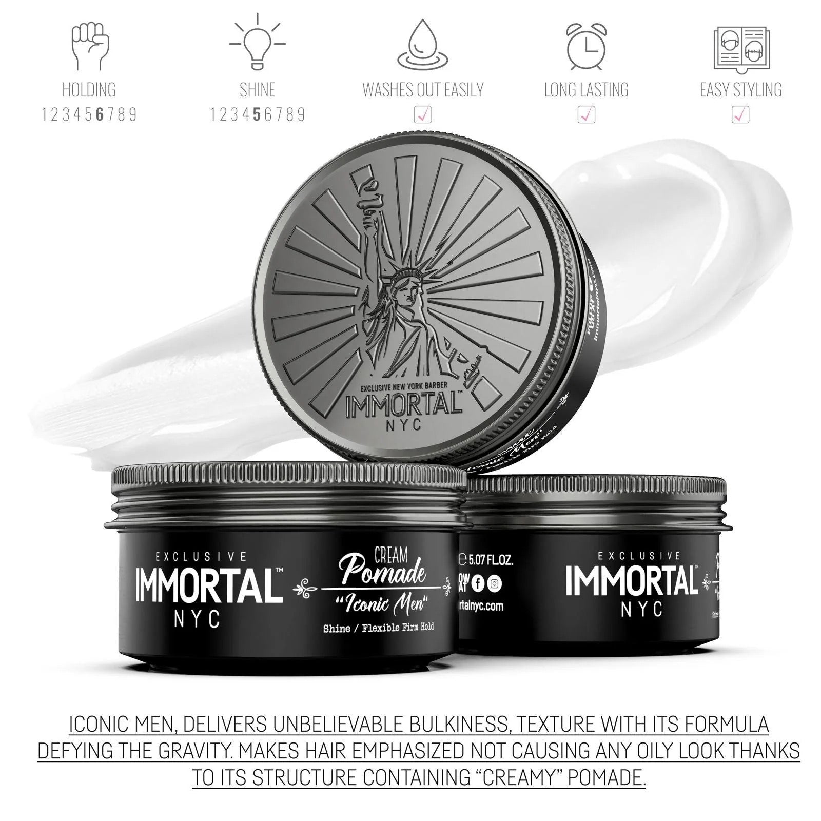 Immortal Cream Pomade "Iconic Man" 5.07 oz