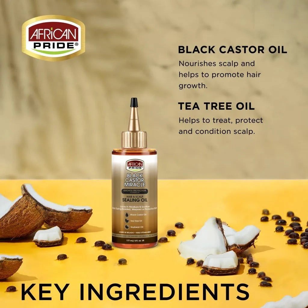 African Pride Black Castor Sealing Oil 6oz