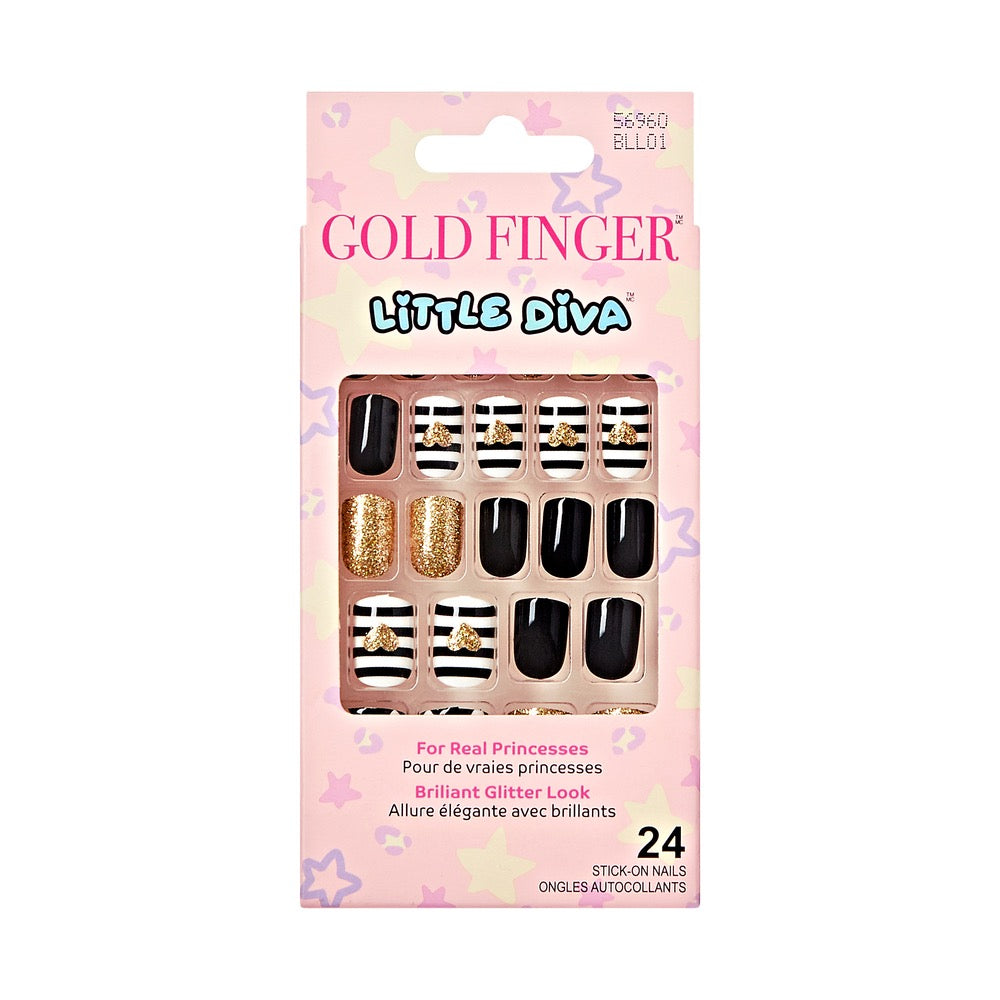 Gold Finger Little Diva Sticker Nails- Hollywood