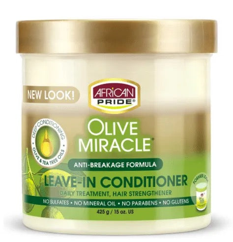 African Pride Olive Leave In Conditioner 15oz Jar
