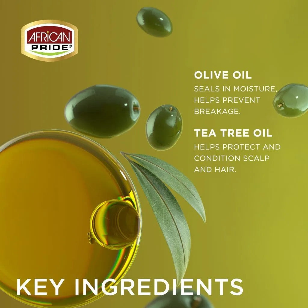 African Pride Olive Leave In Conditioner 15oz Jar