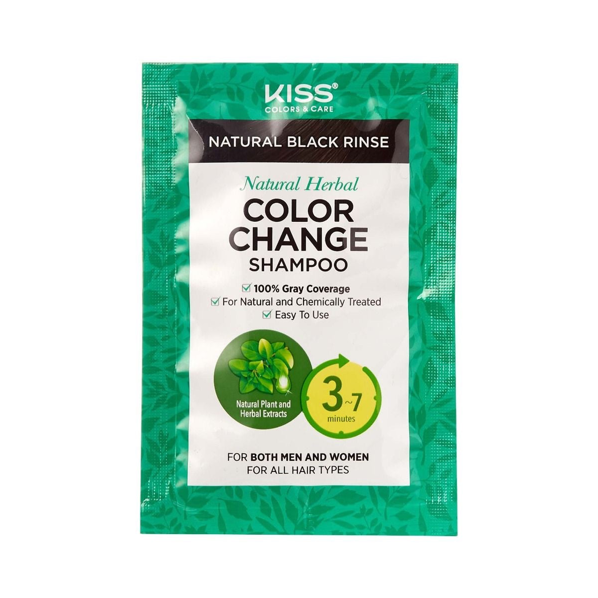 KISS Color Change Shampoo 3 Pouches Natural Black