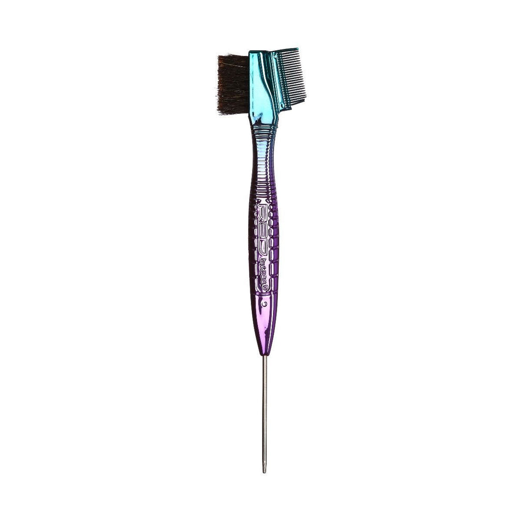 Red Edge Brush Chrome Ombre Pin Tail HH05