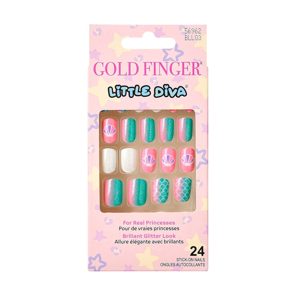 Gold Finger Little Diva Sticker Nails- Premiere