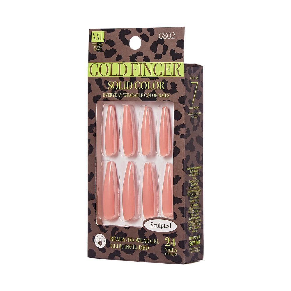 Gold Finger Sculpted Nails - Volume Up