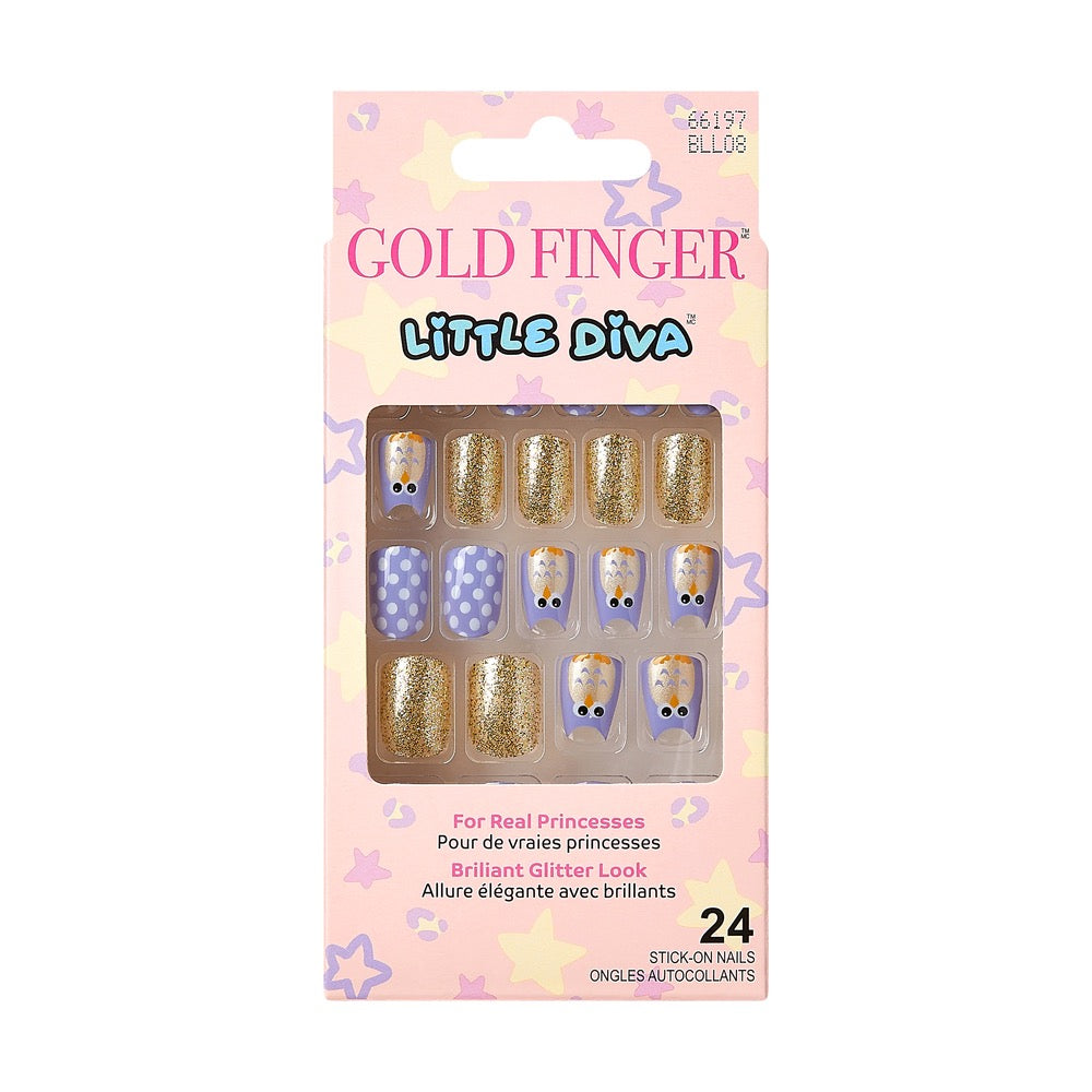 Gold Finger Little Diva Sticker Nails- Quitetime