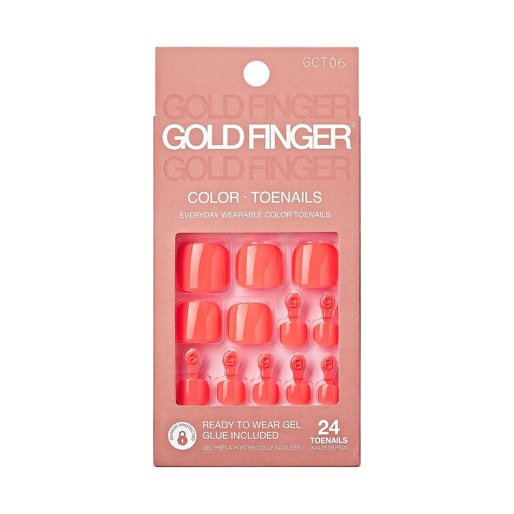 Gold Finger Solid Colors Toenails Story Lines