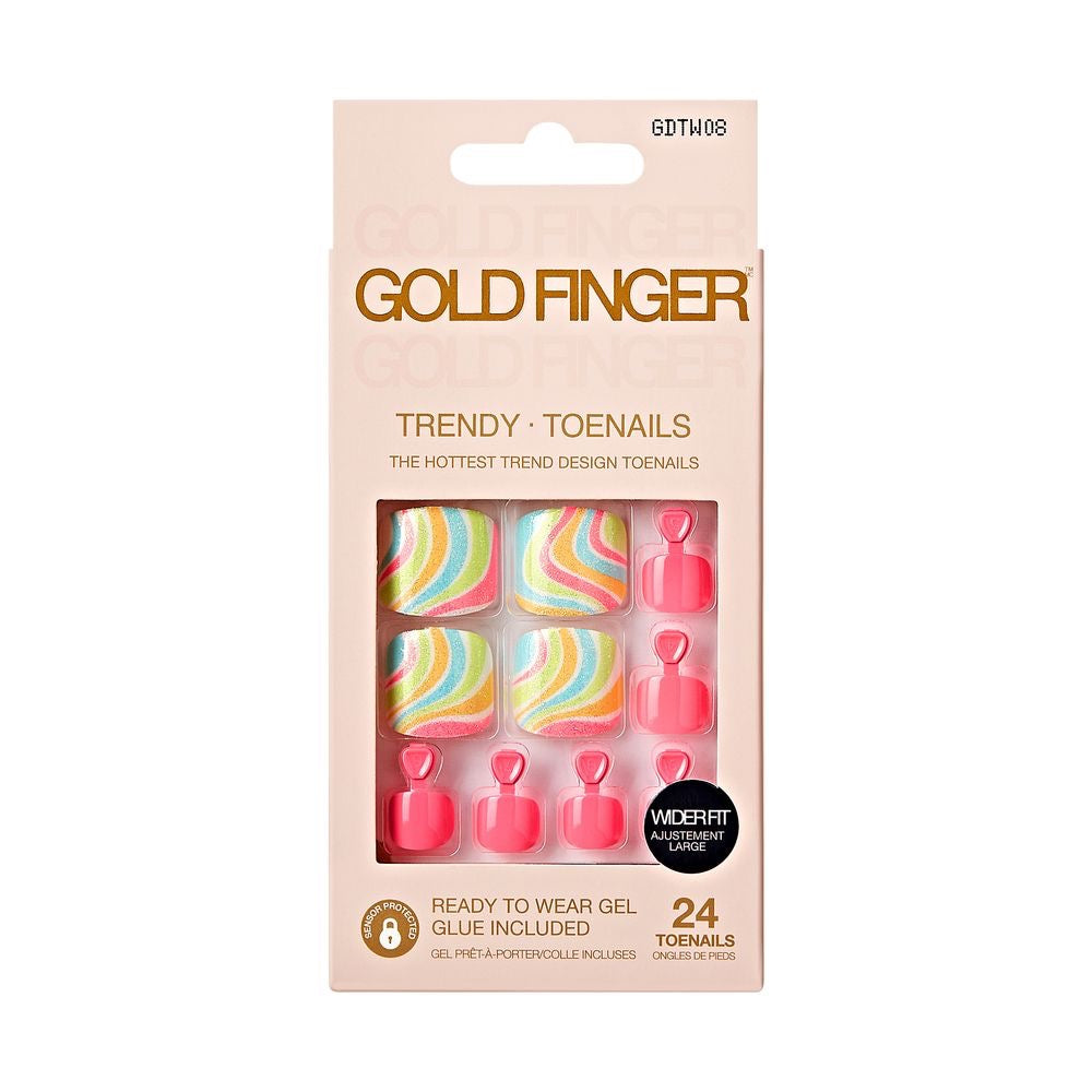 Gold Finger Trendy Wider Fit Toenails Carnival