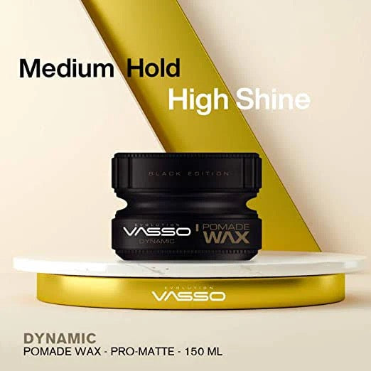 Vasso Pomade Wax Black Edition 150ml - Dynamic