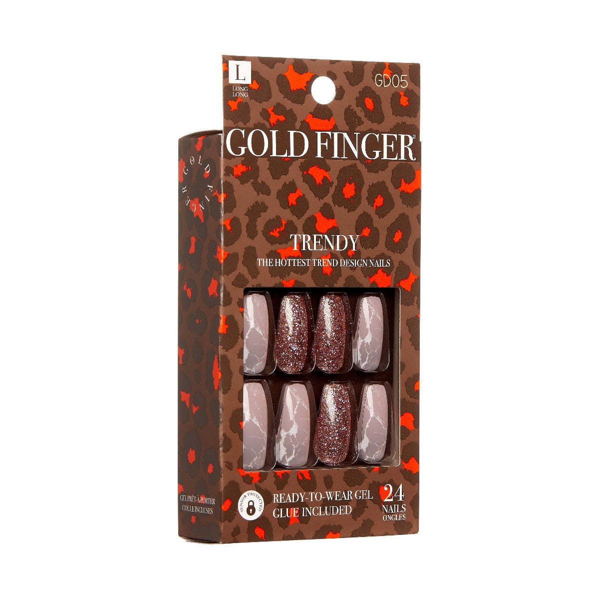 Gold Finger Trendy Nail - Rose Quartz