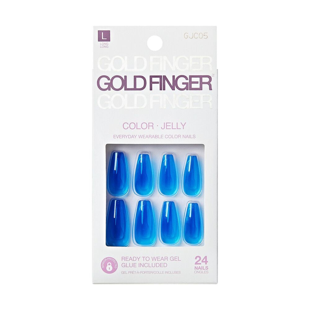 Gold Finger Jelly Color Nails Skittles