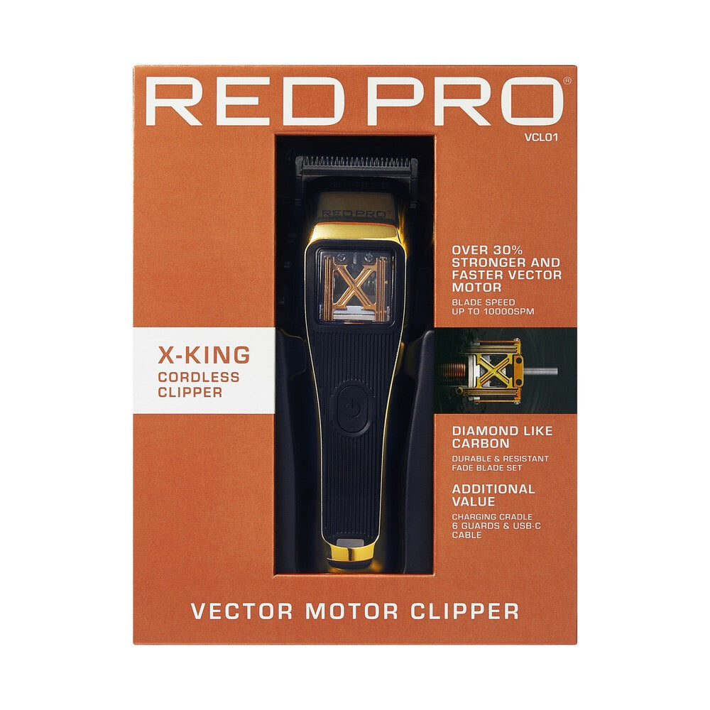 RED Pro X-King Vector Cordless Clipper - Gold